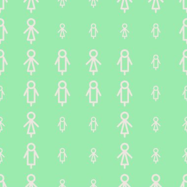 Erkek veya kadın soyut kesintisiz iz çizilmiş arka plan, doku veya zemin ver. Karikatür tarzı vektör.