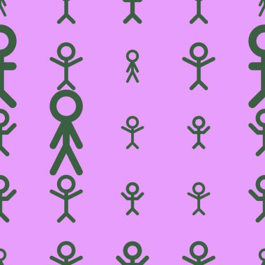 İnsanlar ya da insan, kavramsal belirtisi kesintisiz soyut çizimler. Tasarım arka plan için iyi. Karikatür tarzı vektör.