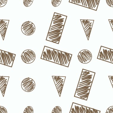 Sorunsuz sanatsal karışık veya birden fazla şekli çizilmiş arka plan soyut ver. Karikatür tarzı vektör.