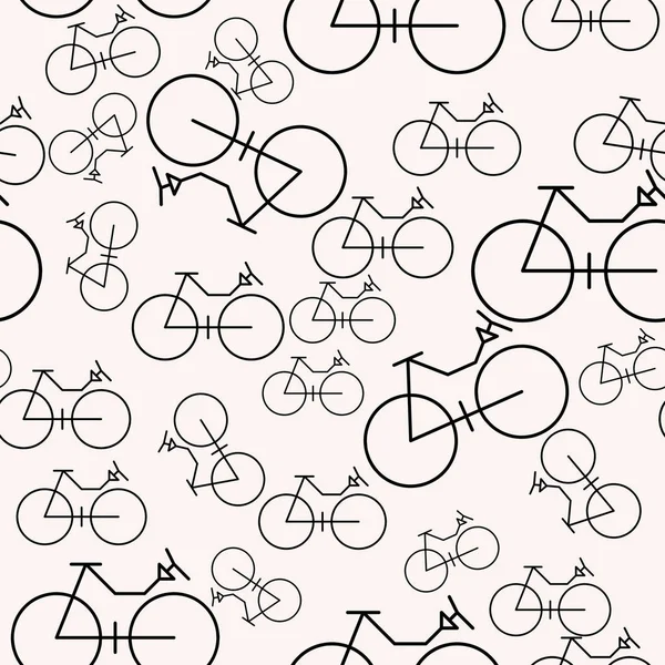 Seamless Abstract Outline Bicycle Good Web Page Wallpaper Graphic Design — Stock Vector