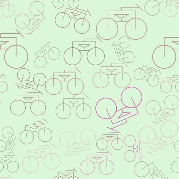 Contexto Conceitual Sem Emenda Esboço Bicicleta Para Catálogo Design Textura — Vetor de Stock