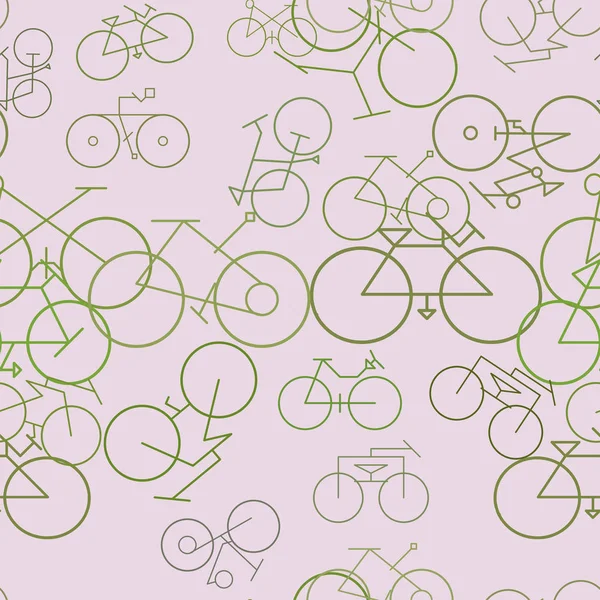 Esquema Dibujado Mano Abstracto Sin Costuras Bicicleta Artístico Para Diseño — Archivo Imágenes Vectoriales