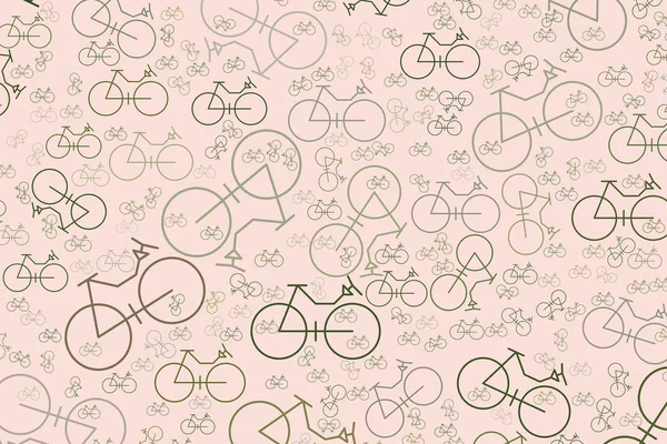 Umrisse Der Fahrrad Illustrationen Hintergrund Abstrakte Handgezeichnete Textur Vektor Cartoonstil — Stockvektor