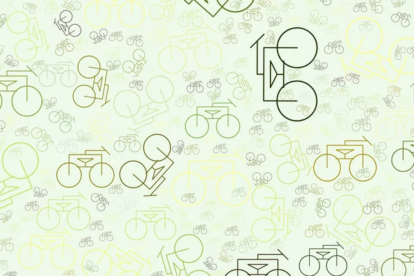 Outline Bicycle Background Hand Drawn Good Graphic Design Cartoon Style — Stock Vector
