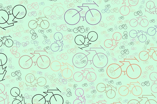 Esquema Conceptual Abstracto Dibujado Mano Bicicleta Bueno Para Página Web — Vector de stock