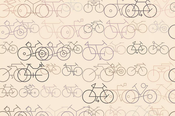 Umrisse Der Fahrrad Illustrationen Hintergrund Abstrakte Handgezeichnete Textur Vektor Cartoonstil — Stockvektor