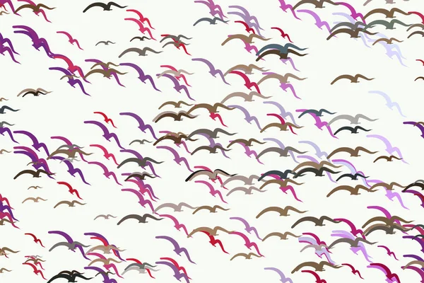 Létající Ptáci Abstraktní Ručně Kreslenou Pozadí Textury Nebo Pozadí Kreslený — Stockový vektor