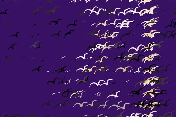 Abstrakte Illustrationen Fliegender Vögel Konzeptuell Gut Für Design Hintergrund Vektor — Stockvektor