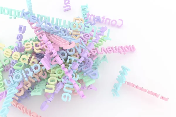 Cgi Typografie Informationsüberlastung Eine Reihe Von Schlüsselwörtern Zusammenhang Mit Computertechnologie — Stockfoto