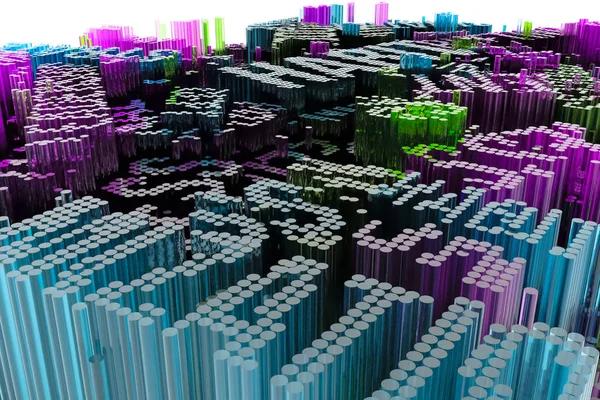 Sleutelwoord Van Gewoonte Kleurrijk Rendering Achtergrond Abstracte Geometrische Structuur Blok — Stockfoto