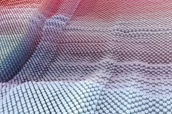 Colorido Renderizado Composición Forma Bloque Geométrico Estructura Para Textura Del — Foto de Stock