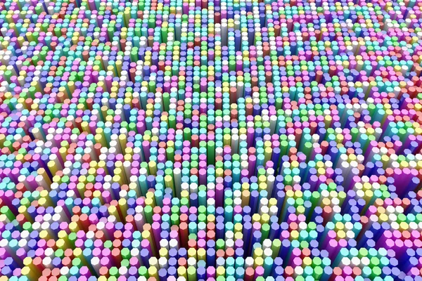 Renkli Render Geometrik Yapısı Blok Illüstrasyonlar Şekil Kompozisyon Grafik Tasarım — Stok fotoğraf