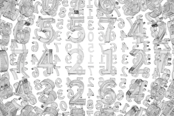 Kula Lub Planety Składa Się Znak Numeru Grafika Komputerowa Typografia — Zdjęcie stockowe