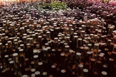 Renkli 3d render. Tasarım ve grafik kaynak için arka plan soyut, geometrik yapısı blok şekil kompozisyon.