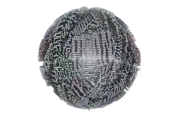 Palavra Chave Renderização Colorida Antecedentes Abstrato Estrutura Geométrica Esfera Planeta — Fotografia de Stock