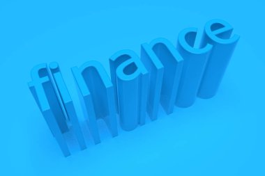 Finans, 3d render. Arka plan soyut, CGI anahtar kelimeler tipografi, tasarım ve grafik kaynak için.