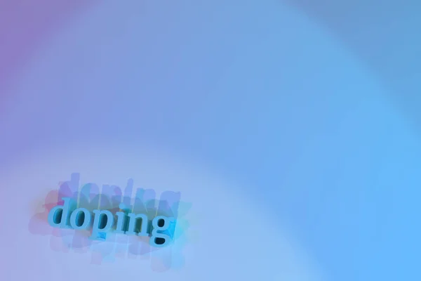Doping Renderizado Tipografía Palabras Clave Cgi Decorativo Ilustraciones Para Textura — Foto de Stock