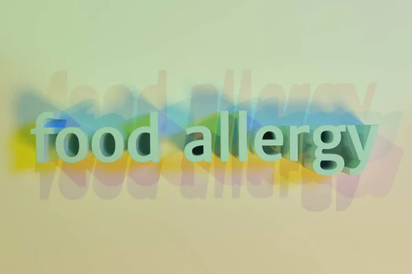 Τροφική Αλλεργία Τυπογραφία Λέξεις Κλειδιά Cgi Διακοσμητικά Εικονογραφήσεις Για Σχεδιασμός — Φωτογραφία Αρχείου