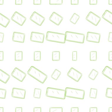 Sorunsuz sanatsal handphone veya mobilephone el çekilmiş arka plan soyut. Vektör resim.