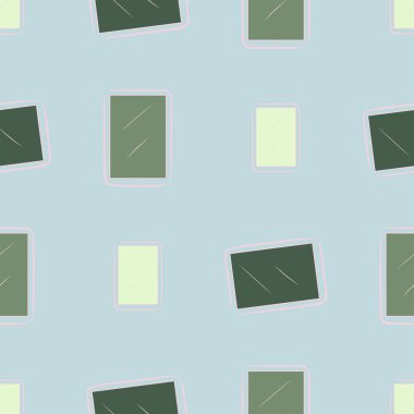 Handphone veya mobilephone ile sorunsuz arka plan. Vektör resim.