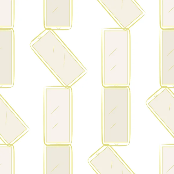 Nahtlose Abstrakte Konzeptuelle Hand Oder Mobiltelefon Gezeichnet Für Webseite Grafikdesign — Stockvektor