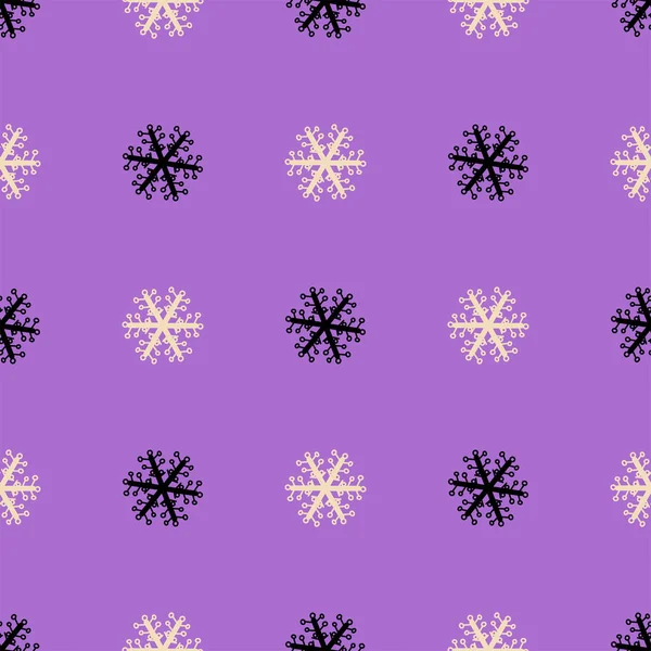 Decorativo Sin Costuras Dibujado Mano Primer Plano Ilustraciones Nieve Para — Vector de stock