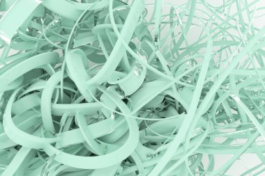 Dağınık dize, CGI kompozisyon, web sayfası, grafik tasarım, doku ve arka plan için soyut geometrik grup. Renkli 3d render.