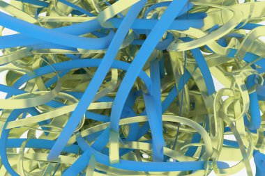 Renkli 3d render. Dağınık dize geometrik, CGI kompozisyon, grafik tasarım, duvar kağıtları, kitapçıklar için illüstrasyonlar demet.