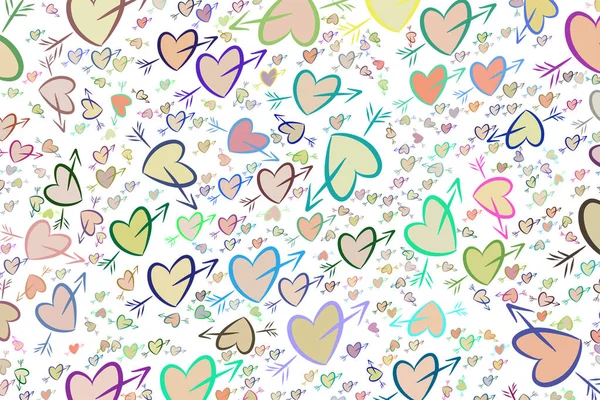 Pozadí Abstraktní Láska Valentine Den Oslavy Nebo Výročí Ručně Kreslenou — Stockový vektor