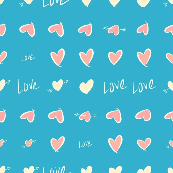 Fond Abstrait Sans Couture Avec Amour Pour Saint Valentin Célébrations — Image vectorielle