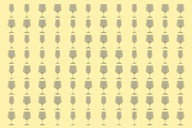 Düz arka plan şeffaf boş gözlük demet. 3D işleme görüntüler.