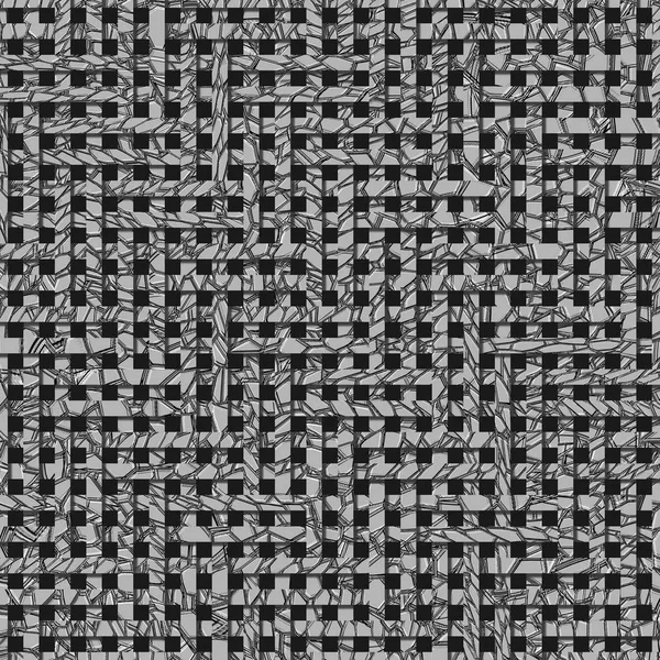 Bianco Grigio Nero Tessuto Opaco Rattan Sfondo Modello Geometrico Virtuale — Foto Stock