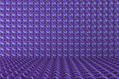 CGI kompozisyon, tasarım doku veya başlık arka plan için dize mat geometrik zemin. 3D render.