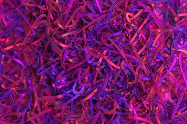 Soyut CGI kompozisyon, dağınık dizeleri sanal backd arka plan