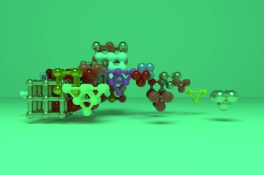 Molekül tarzı concepture kare ya da piramitler arası kilitli. G için