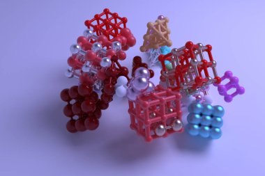 Sanal geometrik, molekül tarzı concepture, squar arası kilitli