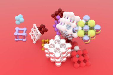 Sanal geometrik, molekül tarzı concepture, squar arası kilitli