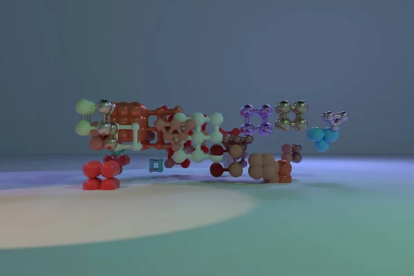 仮想幾何学的、分子スタイル concepture 間ロック squar — ストック写真
