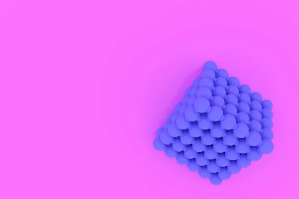 Abstraktní CGI geometrická konceptutura stylu s molekulou — Stock fotografie