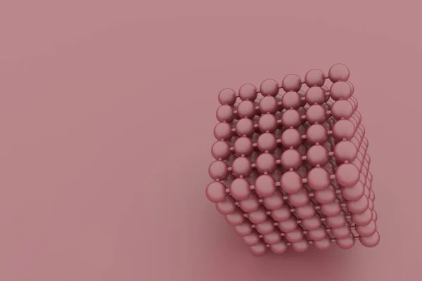 Resumen CGI geométrico, concepto de estilo molecular entrelazado s — Foto de Stock