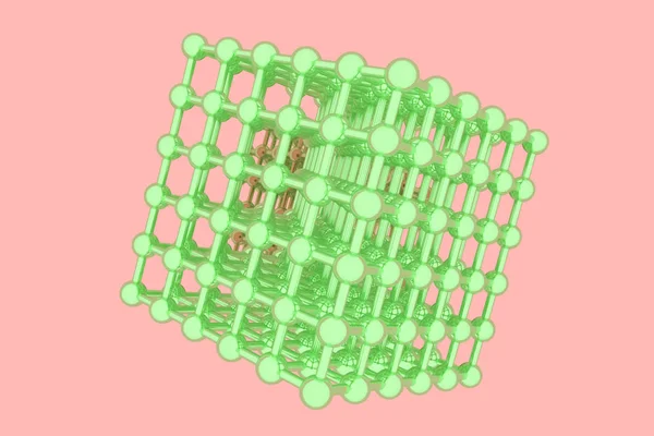 Γεωμετρική γεωμετρία CGI, δικλειδωμένο τετράγωνο FO — Φωτογραφία Αρχείου