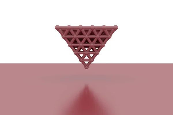 Концепция молекулярного стиля, пирамиды, замкнутые между собой, для дизайна текс — стоковое фото