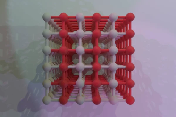 Fondo abstracto CGI geométrico, concepto de estilo de molécula int — Foto de Stock