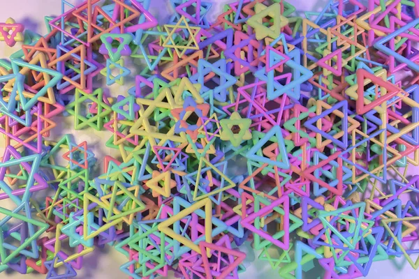 Sfondo astratto CGI geometrico, mazzo di triangolo & vista stella — Foto Stock