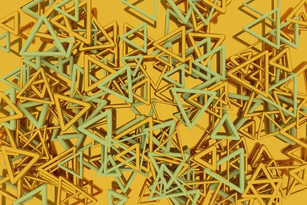 Cgi 기하학적 일러스트, 삼각형의 무리 와 별, 보기 f — 스톡 사진
