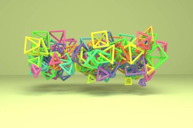 Üçgen veya kare Demet, uçan, kilitli, tasarım te için