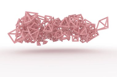 Üçgen veya kare Demet, uçan, kilitli, tasarım te için