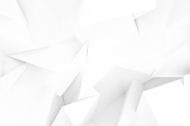 Gri veya siyah beyaz b&w Abstract Cgi, rastgele geometrik destekli