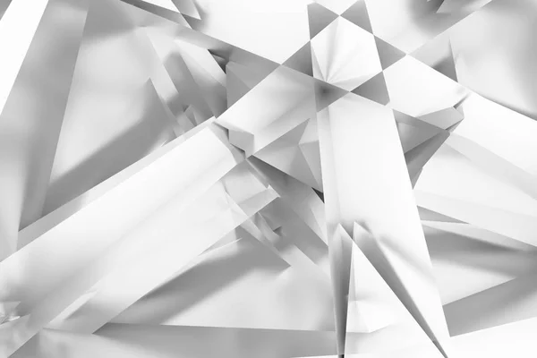 Grått eller svartvitt b&w illustrationer av CGI, Random geometr — Stockfoto