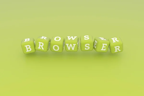 Browser-Computer ict Stichwort. für Webseite, Grafikdesign, Text — Stockfoto